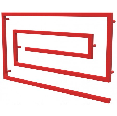 Рушникосушилка Cyclone 9 червона RAL3020 змійка 670x1200, red