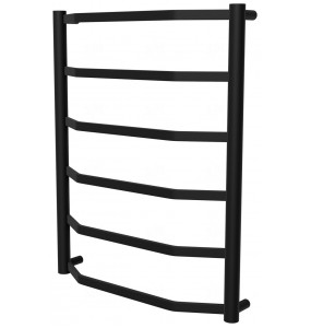 Рушникосушилка Luxe 6 чорна RAL9005 драбинка 650x532, black