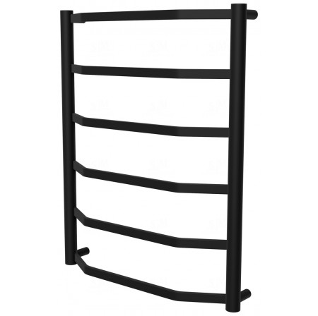 Рушникосушилка Luxe 6 чорна RAL9005 драбинка 650x532, black