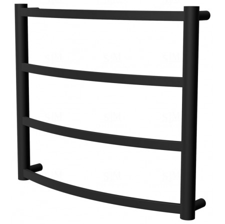 Чорна рушникосушка Elite 4 RAL9005 драбинка 450x532, black