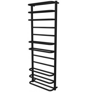 Чорна рушникосушка Comfort 12 RAL9005 драбинка 1250x482, black