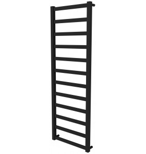 Чорна рушникосушка Extra 12 RAL9005 драбинка 1250x430, black