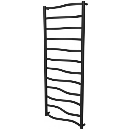 Чорна сушарка для рушників Lagoon 12 RAL9005 драбинка 1250x532, black