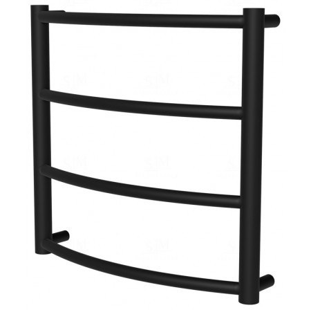 Чорна рушникосушка Classic 4 RAL9005 драбинка 450x482, black