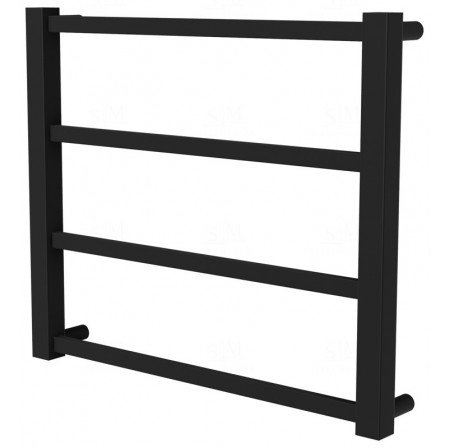 Чорна рушникосушка Quatro 4 RAL9005 драбинка 450x530, black