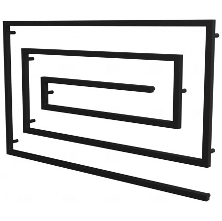 Сушарка для рушників Cyclone 11 чорна RAL9005 змійка 830x1400, black