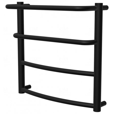 Сушарка для рушників Grosse 4 чорна RAL9005 драбинка 450x482, black