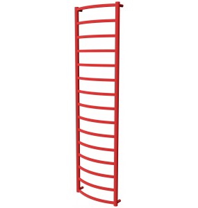 Червона рушникосушка Elite 15 RAL3020 драбинка 1550x432, red