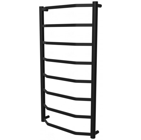 Чорна рушникосушка Luxe 8 RAL9005 драбинка 850x482, black