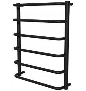 Чорна рушникосушка Modern 6 RAL9005 драбинка 650x532, black