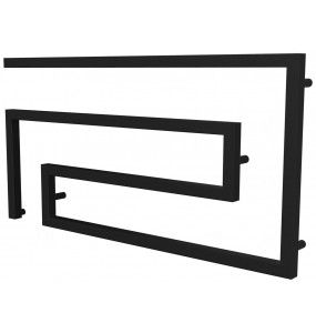 Чорна рушникосушка Phyton 8 RAL9005 змійка 510x1000, black