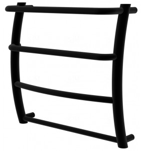 Чорна рушникосушка Breeze 4 RAL9005 драбинка 450x482, black