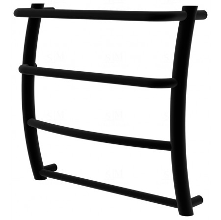Чорна рушникосушка Breeze 4 RAL9005 драбинка 450x482, black