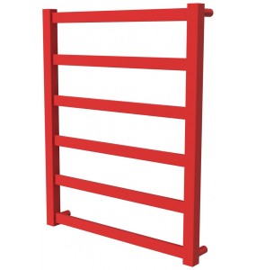 Червона рушникосушка Extra 6 RAL3020 драбинка 650x530, red