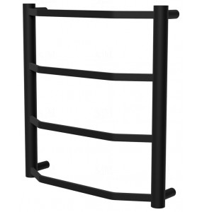 Чорна рушникосушка Luxe 4 RAL9005 драбинка 450x432, black