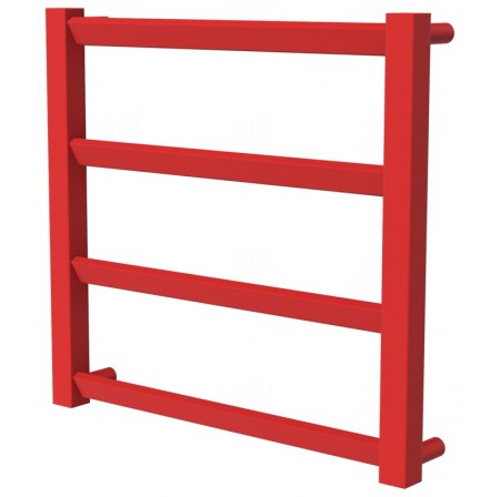 Червона рушникосушка Slide 4 RAL3020 драбинка 450x480, red