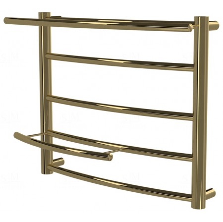 Золота рушникосушка Safo 5 драбинка 400x482, gold