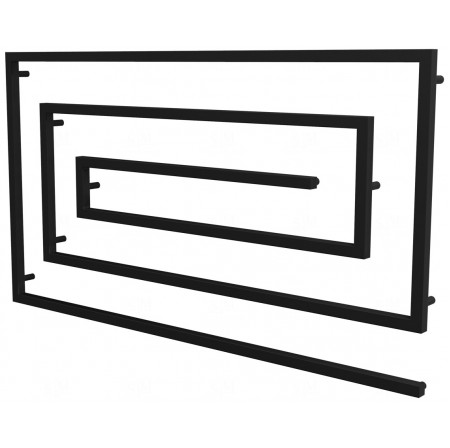 Сушарка для рушників Cyclone 11 чорна RAL9005 змійка 830x1500, black