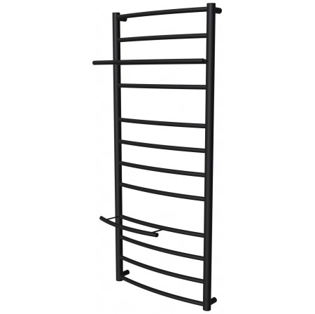 Чорна рушникосушка Safo 12 RAL9005 драбинка 1100x432, black