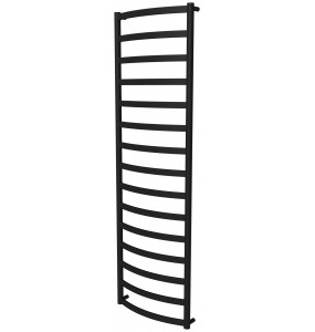 Чорна сушарка для рушників Maxima 15 RAL9005 драбинка 1550x482, black