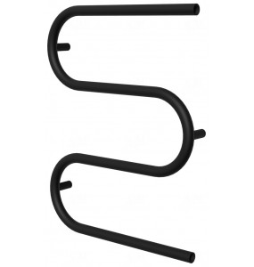 Сушка для рушників Змійка 3 чорна RAL9005 575x450, black