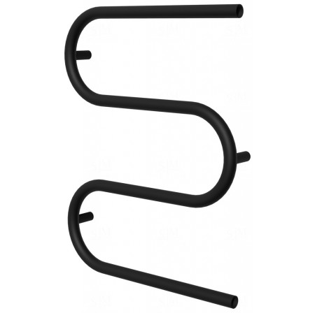 Сушка для рушників Змійка 3 чорна RAL9005 575x450, black