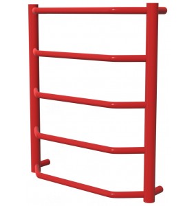 Червона рушникосушка Standart 5 RAL3020 драбинка 550x482, red